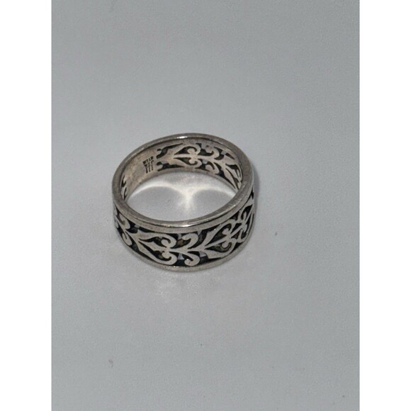 James Avery Retired Open Adorned Band Sterling Silver Ring Size 5 – 3.8g - Picture 6 of 11